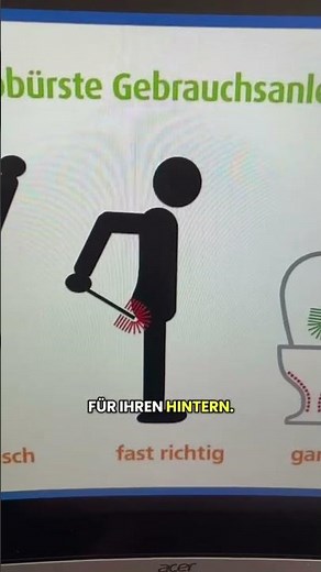 Sie wollten schon immer wissen, wie man eine Klobürste benutzt? #lustig