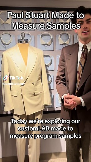 Paul Stuart customLAB made to measure samples for spring summer 2024. Our Trunk show promotion: Enjoy 15% off of tailored made to measure and buy 5 made to measure shirts, get the 6th free. #paulstuart #paulstuartny #menswear #fashion #fashiontiktok #mensfashion #newyork