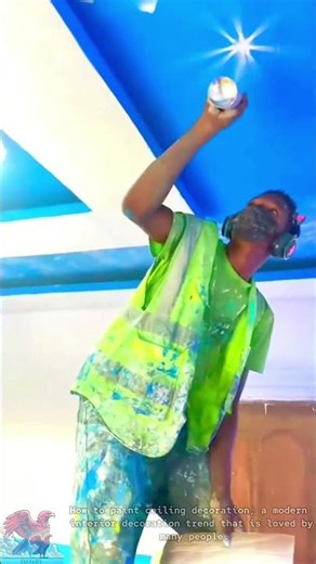 Creative Ceiling Painting Techniques #tools #shorts #viral #creative