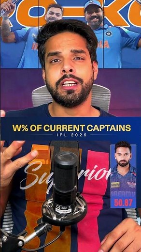 The winning percentages of the current captains in this IPL season 😍😮🔥#shorts