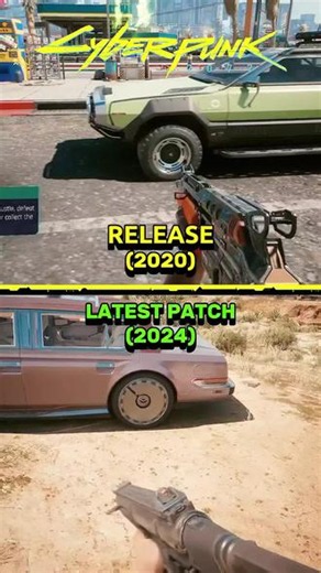 《赛博朋克2077》2020年发售版 vs 2024年最新版#赛博朋克2077往日之影 #赛博朋克游戏 #赛博朋克2077武器 #赛博朋克2077彩蛋 #赛博朋克2077载具收集