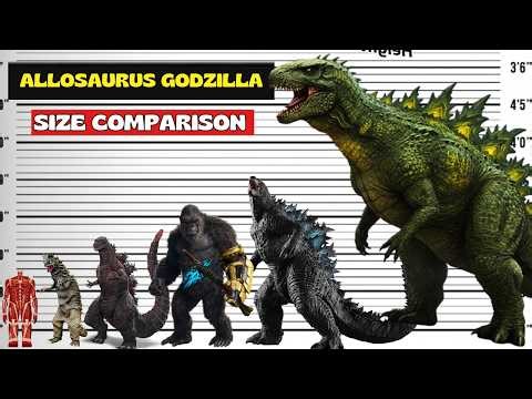Allosaurus Godzilla The Real Size of All Monsterverse 3D Powerfull Comparison