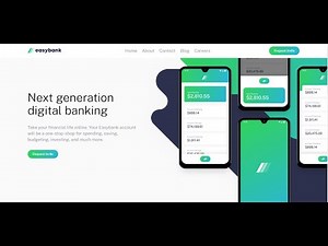 How To Create a EasyBank Website Using HTML CSS and JavaScript #Javascript