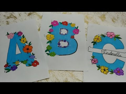 unique Alphabet Art || transform Letters into Art ||creative alphabet art @theartfulfairies1547