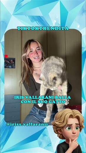 IRIS VALLARANI DANCES WITH HER CAT #foryou #tiktok