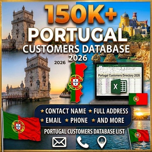 150K PORTUGAL Customers Email Database List – B2C Contact Leads (CSV Download) - Etsy