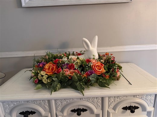 Spring Easter Bunny Table Centerpiece - Etsy