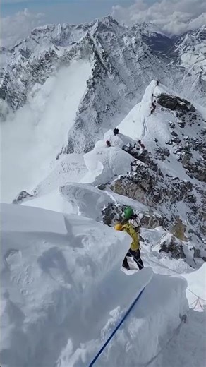 Everest’s Hillary Step:The Legendary Death-Defying Climb! #everest #climbing #expedition #mountains