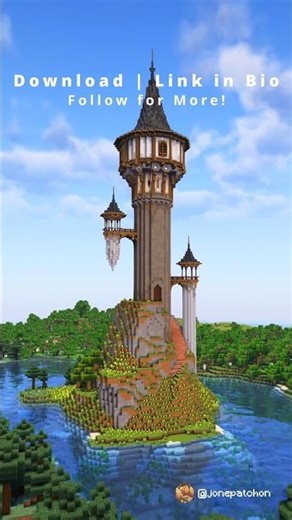 enchanted wizard tower #minecraft #minecraftbuilding #minecrafttutorial #shortvideo