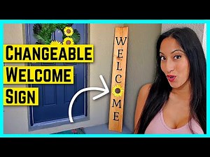 How to Make FREE CRICUT Reusable Stencils | DIY Welcome Sign