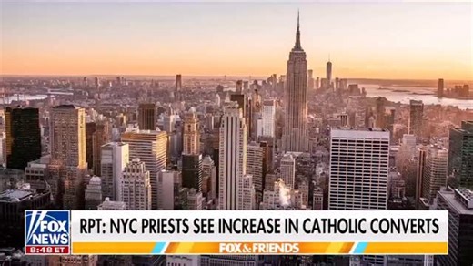 FOX & Friends on Instagram: "“We’ve got a real booming thing happening here.” Multiple faith leaders across New York City report a rise in Catholic conversions and church attendance"