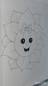 How To Draw A Cartoon Flower 🌼