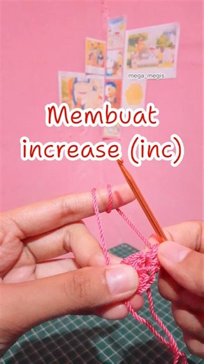 inc = increase (sc, dc, atau hdc dalam satu tempat) #crochet #diy #documentation #rajutan #tutorial