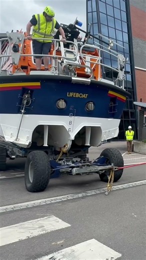 It’s tricky getting our Mersey class lifeboat by road!