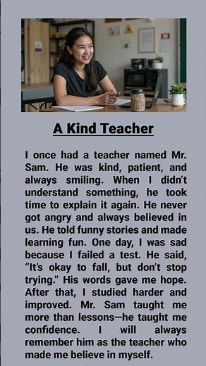 A Kind Teacher | Easy English Story for Beginners with Subtitles