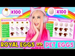 100 Pet Eggs vs 100 Royale Eggs... Which HATCHES The MOST LEGENDARY PETS... Roblox Adopt Me