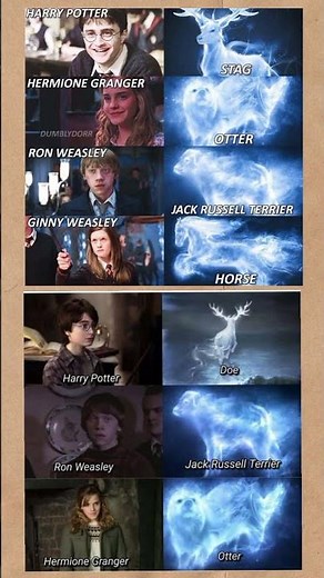 Harry Potter Patronus Evolution 🦌✨ | Harry, Hermione & Ron's Patronus Explained | #Shorts
