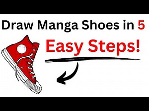 How to Draw Manga Style Shoe | Step by Step