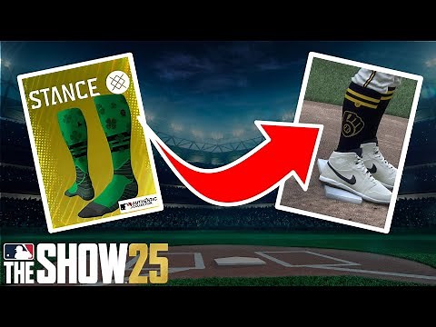 HOW TO EQUIP TEAM STANCE SOCKS IN MLB THE SHOW 25 RTTS!!