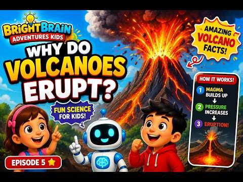 Why Do Volcanoes Erupt? 🌋 | Fun Science Cartoon for Kids