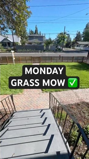 fresh Monday mow on Portland Avenue