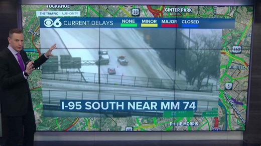 Car spins out on Interstate 95 south in Richmond: 'Roads are very slippery'