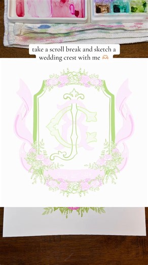 Perfecting a Wedding Crest Design on iPad