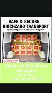 Hipaa and Bloodborne pathogens certified ￼#hippa #bloodborne #cargovan #logistics #medicalcourier