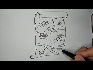 Cómo dibujar un mapa del tesoro/How to draw treasure map