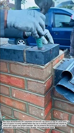 Brick Pillar Cap Installation | Professional Masonry Finishing Technique