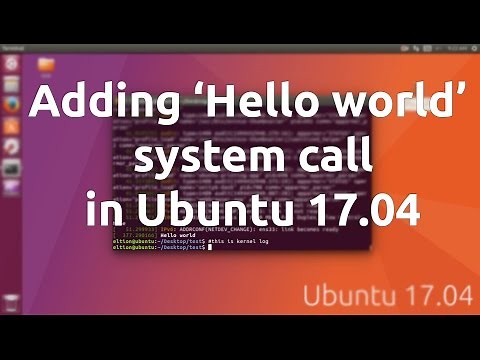 Add Hello World System Call in Ubuntu 17.04