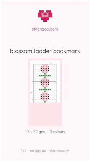 Blossom Ladder Bookmark | Free Counted Pattern #Shorts