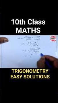 10th Class TRIGONOMETRY| EASY SOLUTIONS