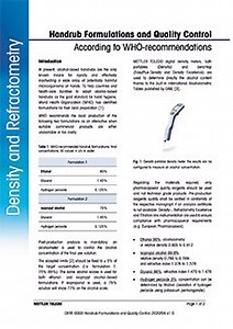 Determinación de la concentración y formulación del desinfectante de manos