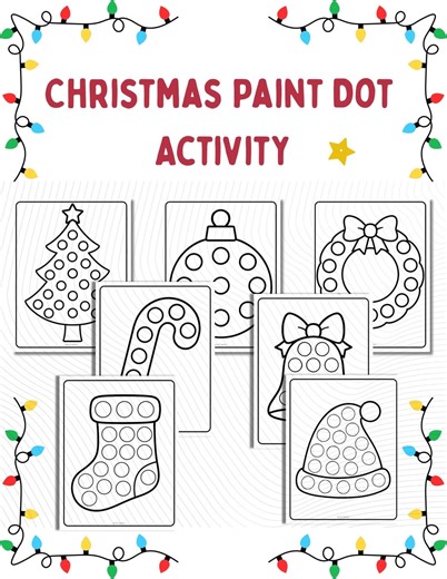 Christmas Do-a-dot Printables | Holiday Dot Marker Activity (instant Download) - Etsy