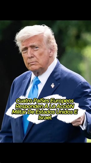 Nadie esperaba que, menos de 48 horas después de que Trump lanzara ataques contra Irán, cuatro líderes europeos emitieran rápidamente declaraciones, dejando a Trump cada vez más aislado.#usa #fyp #trump #alikhamenei #news