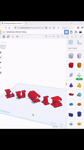 Tinkercad Tutorial: Create a 2-Sided Name Base (Part 5)