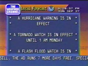 Weatherstar 4000 local forecast 1998 Gulfport, MS: Clip 3