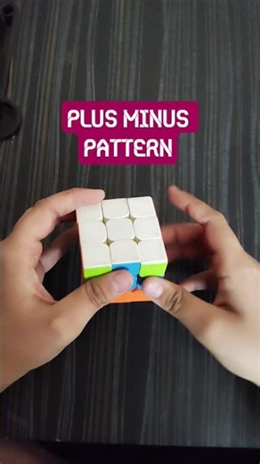 plus minus pattern in rubicks cube in 8 moves