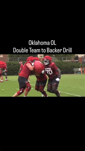Football Drills on Instagram: "Oklahoma OL Double Team to Backer Drill #football #footballdrills #footballdrills🏈 #americanfootball #americanfootballdrills #drills #offensiveline #oline #offensivelinedrills #olinedrills #blockingdrills"