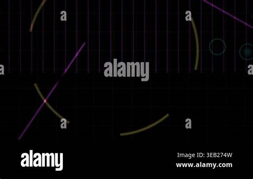 Digital Abstract Background with Glitchy Particle Effects and Moving Lines Stock Video Footage - Alamy