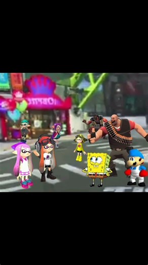 #shorts #spongebob #supermario #splatoon #tf2 #crossover #memes #smg4meggy #nintendo #animation