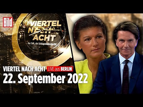 🔴 Viertel nach Acht – 22. September 2022 | LIVE u.a. mit Sahra Wagenknecht und Béla Anda