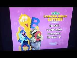 Sesame Street learning about letters 2004 dvd menu