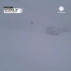 3.2K views · 209 reactions | Blizzard conditions created a whiteout in western Alaska, with wind gusts of up to 85 mph reported in Cape Lisburne as “record-breaking” snowfall covered parts of the state. | AccuWeather | Facebook
