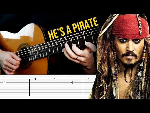 PIRATES OF THE CARIBBEAN Guitar Tabs (He's a Pirate)
