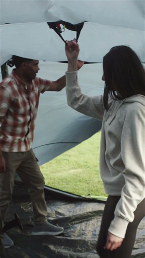 Coleman® Victoria Falls BlackOut 4 Man Family Camping Tent - Pitching