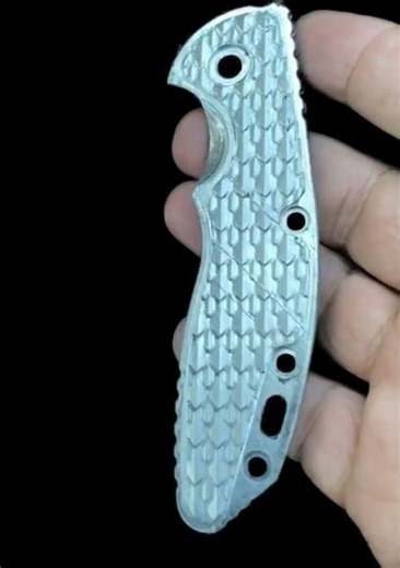 Rick Hinderer XM-18 3.5" TC4 Titanium 3D Dragonscale Scales