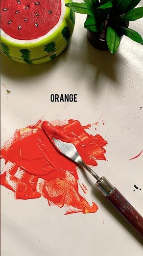 How to make orange colour #colors #orange #coloring