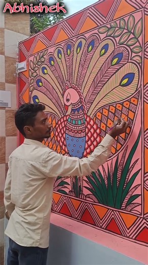 Mithila painting peacock #mithilapainting #madhubanipaintig